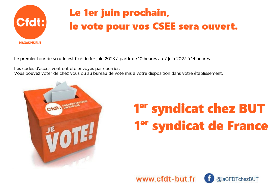 votez CFDT dès le 1er juin !