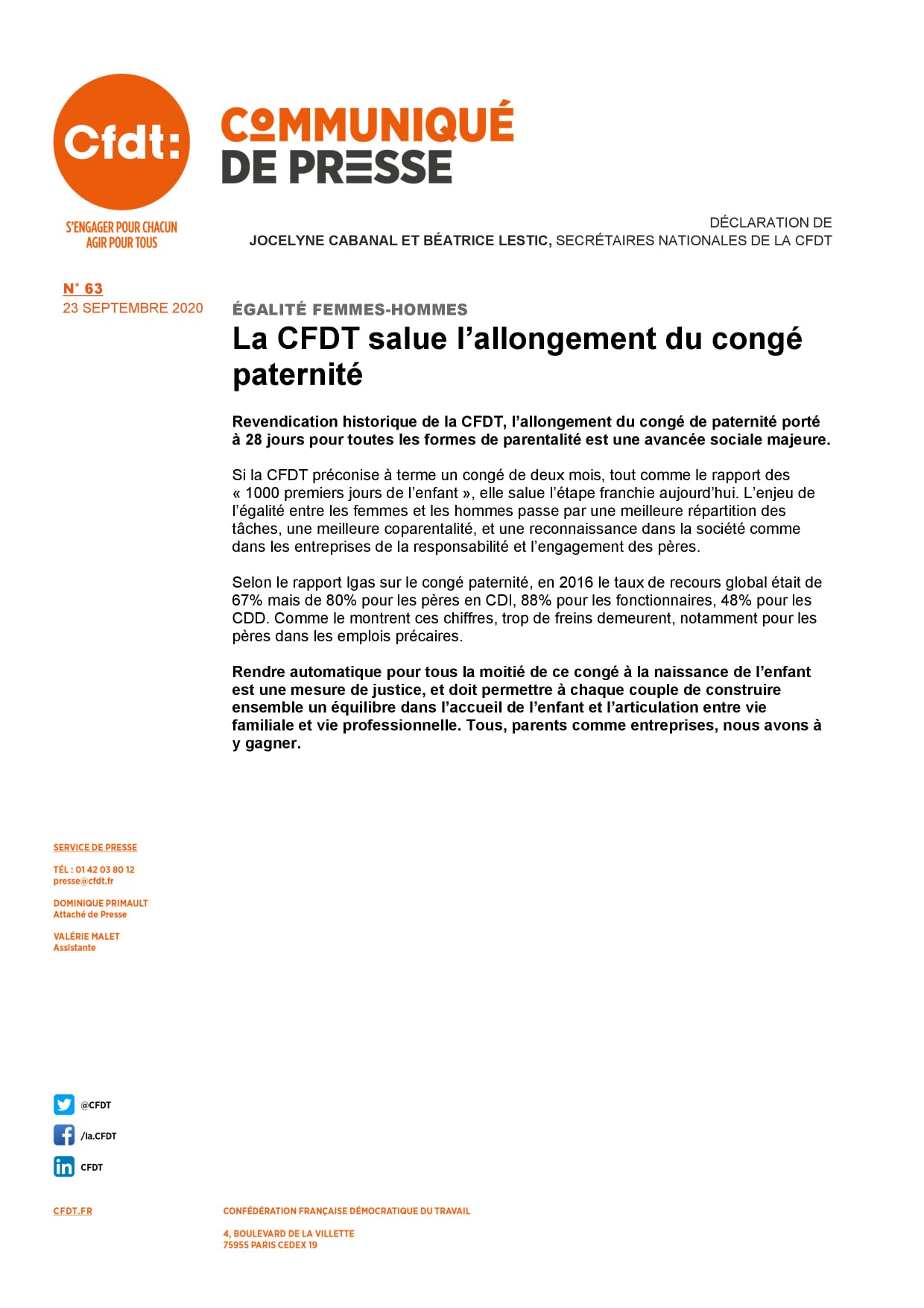 cfdt conges pater
